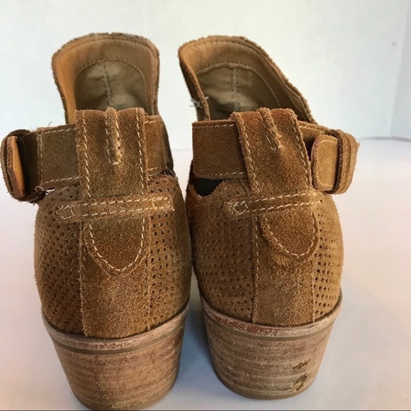 Dolce Vita Perforated Suede Kara Camel Bootie - Picture 5 of 8